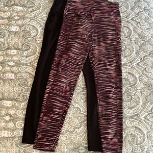 2 pair ankle workout pants